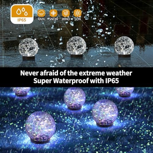 JKIMK Solar Globe Lights Outdoor Waterproof-Solar Balls for Garden - Image 4