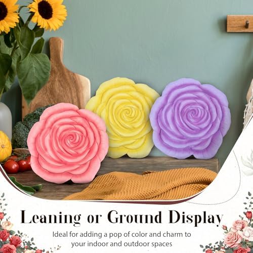 Cinnvoice 3 Pack Rose Stepping Stones Outdoor for Garden, 10 Inches - Image 3