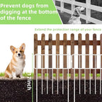 Thrivinest 10 Pack Animal Barrier Fence, No Dig Fence Decorative Fences, 17in(H) x10ft(L) Rustproof Metal Small Garden Fence Border for Dogs Rabbits, Bottom Blocker for Outdoor Yard Patio, White - Image 2