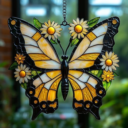 Floral Monarch Acrylic Suncatcher by AVAGAN