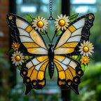 Floral Monarch Acrylic Suncatcher by AVAGAN