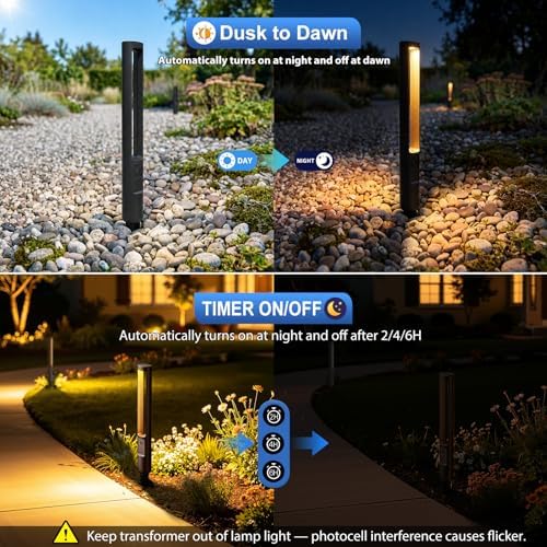 5W LED Low Voltage Landscape Pathway Lights Kit 2700K 500LM 12-Pack - Image 4