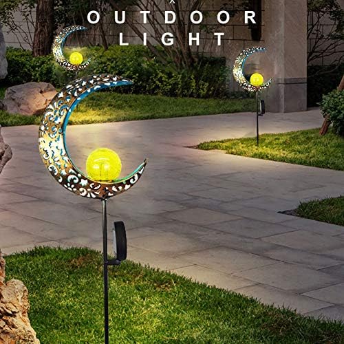 Practical Garden Tools Solar Lights Stake Sun，Sun Moon Flame Night Lighting，Solar LED Flame Light，Waterproof Retro Iron Garden Lawn Lamp，Garden Yard Landscape Decor (Size : 06) - Image 5