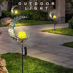 Practical Garden Tools Solar Lights Stake Sun，Sun Moon Flame Night Lighting，Solar LED Flame Light，Waterproof Retro Iron Garden Lawn Lamp，Garden Yard Landscape Decor (Size : 02) - Image 5