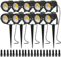 10 Pack Low Voltage Landscape Lights LED 5W Landscape Lighting with connectors AC/DC 12V-24V Outdoor Spotlight IP66 Waterproof Tree Flag Lights Warm White Spotlights for Yard Garden Pathway by AHSELLUS