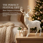 Resin 19.68 Inch Height Standing Deer Statue Animals Sculpture Garden Art Decor Yard Ornament Lawn Garden Outdoor Patio Decoration Figurine White - Image 4