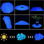 Sasylvia 4000 Pcs Glow in The Dark Rocks Blue Garden Glow Rocks - Image 4