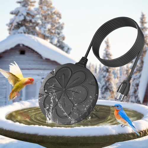 2Pack 110W Bird Bath Heater for Outdoors in Winter–Cast Aluminum Submersible Pond Deicer,Thermostatic Chicken Water Heater by KAPWALL