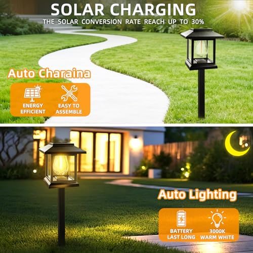Solar Pathway Lights 8-Pack for Yard Walkways (8) - Image 5