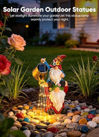 Brightown Solar Garden Gnomes Outdoor Statue with 36 LED Lights - Image 2