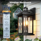 VIANIS 15 in Large Black Outdoor Motion Sensor Light, Exterior Lighting Fixtures Sconce, Dusk to Dawn Outdoor Lighting, Waterproof Front Porch Light for Garage, Patio, Doorway, Hardwired, Non-Solar - Image 5
