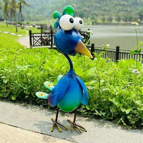 Kircust Peacock Decor Metal Yard Art Outdoor Statues Lawn Decorations Outside Garden Peacocks Decoration for Home by Beautyinyouroutdoorspace
