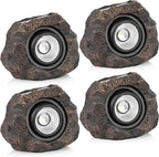 Solar Rock Lights Outdoor – 4 Pack Waterproof LED Landscape Garden Spotlights, Realistic Stone Design, Wireless Solar Powered Pathway Lights for Yard, Walkway, Patio & Lawn Decoration (Auto On/Off) by VISFLAIR
