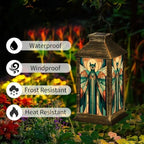 Solar Lantern Vintage 1960s Style Fox Outdoor Waterproof Garden Hanging Lantern Solar Powered Lighting Outside Solar Light for Patio Yard Camping, Gifts for Women Mom - Image 3