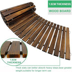 RELIANCER 7' Wooden Garden Pathway,22" Wide Outdoor Roll Out Patio Walkway - Image 3