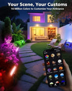 T-SUN 4 Pack 60W RGB Flood Lights Outdoor Color Changing Flood Lights - Image 2
