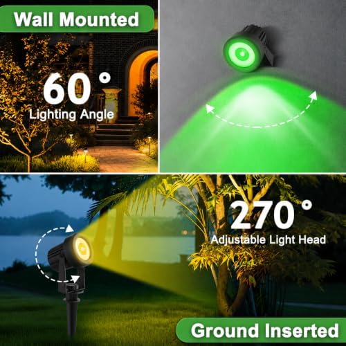 Solar Spot Lights Outdoor Waterproof, RGB Landscape Spotlights - Image 5