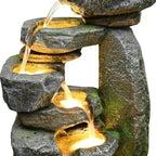 32.68'' Outdoor Water Fountain with Lights, Water Feature for Garden - Image 6