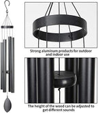 Large Wind Chimes Outside Deep Tone,44" Memorial Wind Chimes Outdoor with 4 Heavy Tubes Soothing Melody Sympathy Gift for Mom Patio Hanging Decor - Image 3