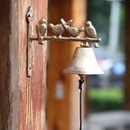 Cast Iron Bell for Front Door, Antique and Vintage Style Outdoor Dinner Bell, Mountable, Loud Welcome Bell for Home Decor, Church, School - Image 3