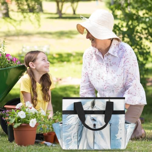 Horse Garden Tool Bag, Garden Tote Storage Bag with 10 Pockets, Indoor and Outdoor Horse Animal Gardening Tool Organizer for Women Men - Image 6