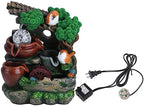 Srliya Resin Desktop Fountain Ornament, Simulate Rockery Waterfall Table Decoration with LED Light, for Home Office Garden Decor (US Plug 110V) - Image 6