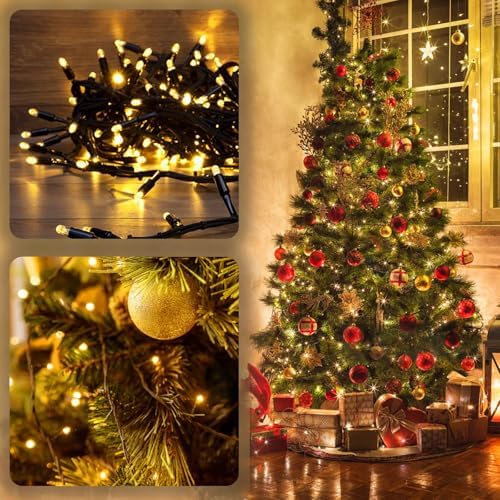 Solar String Lights Outdoor 4 Pack 170FT 480 LED Christmas Light Warm White - Image 2