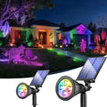 JEJOT 2 Pack Solar Spot Lights Outdoor Waterproof with Focus Beam by JEJOT
