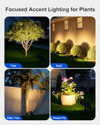 FALOVE 4 Pack Solar Spot Lights Outdoor Warm White LED Waterproof Landscape - Image 6