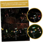 2pcs Butterfly Shape Solar Stake Light, Color Changing Garden Decor Xmas - Image 3