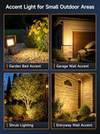 Gardenreet 12V Low Voltage Landscape Flood Lights, 7W LED Outdoor Wall Washer Lights 800LM Each, 2700K Warm White IP65 Aluminum Flood Lights, Angle Adjustable Wide Beam for Garden Beds, Yard, 12 Pack - Image 6