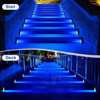 AUDLES 8 Pack Solar Stair Lights, Outdoor Step Lights with Waterproof IP67, Blue Color LED Solar Light for Outside Light Decor for Stair, Deck, Front Step, Front Porch, Patio and Backyard - Image 5