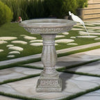 20”Dia.X 23.8”Tall Outdoor Birdbath with Pedestal - Modern Garden Birdbaths Outdoor Decor for Bird Spa & Birdfeeder, Floor Bird Baths for Garden Patio, Yard, Lawn - Image 2