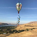 In the Breeze Butterfly Swarm 6-Panel Kinetic Hot Air Balloon Wind Spinner,11" W x 17" H, 26" Tail,1052 - Image 2