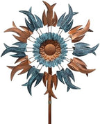 Wind Spinners Outdoor, 84" Large Metal Kinetic Wind Sculptures for Garden, Classic Yard Art with 2 Piece Welcome Flag Decoration by AAnleolife