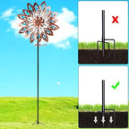 Wind Spinners for Outdoor Yard Decor, 360 Degrees Swivel Large Outdoor Metal Wind Spinner, 76" Wind Sculptures Garden Decor for Patio Lawn Yard - Image 4