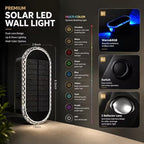 Herzila 4 Pack Solar Fence Lights, RGBW 7-Color Changing Waterproof Top and Bottom Lighting Wall for Landscape/Fence/Patio/Wall/Garden Christmas Solar Lights (2 Installation Modes) - Image 3