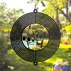 Personalized Wind Spinner Sublimation Hummingbird Custom Name Flowers Metal Art Laser Cut Design 3D Decor for Garden Yard Outdoor Indoor Lawn Patio Porch Birds Lover Presents (Cute Cow) - Image 4