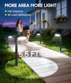 ELECLINK 8 Pack Solar Pathway Lights Outdoor, Solar Powered Landscape Path Light with Larger LED Lens, Brighter Up to 12 Hrs Waterproof Outdoor Solar Light for Yard Garden Walkway Driveway Sidewalk - Image 3