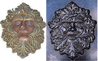 Mold Sculpture DIY Green Man FACE Plaque Old Man Modern Art Tree Wood Spirit Faces Greenman (D29) by SvitMolds