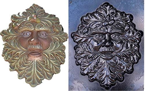 Mold Sculpture DIY Green Man FACE Plaque Old Man Modern Art Tree Wood Spirit Faces Greenman (D29) by SvitMolds
