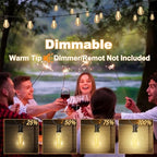 100FT Outdoor String Lights with 50 Bulbs(2FT Spacing), 3 Spare Bulbs - Image 3