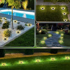 INCX 16Pack Solar Ground Lights Outdoor, 8 LED, IP65 Waterproof, Warm White - Image 5