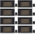 SUNVIE 8-Pack Low Voltage Step Lights 5W 6in Outdoor Black Cast-Aluminum by SUNVIE
