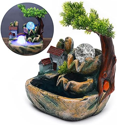 Mini Rockery Fountain Waterfall Water Sound Indoor Desktop Ornament - Image 3
