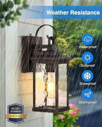 VIANIS Upgraded Dusk to Dawn Outdoor Wall Sconce, ORB Porch Lights Outdoor - Image 5
