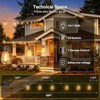 100FT Outdoor String Lights with Remote, Waterproof Patio Lights with 35+1 Shatterproof LED Bulbs,Dimmable Hanging Decor for Backyard Garden Porch Bistro, Timer & 3 Modes,2700K Warm White - Image 5