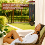 Personalized Memorial Wind Chimes for Outdoors with Custom Name and Memorial Years Singer Tribute Sympathy Gift for Loss of Loved One Music Inspired Remembrance Chimes for Family Reflection - Image 2
