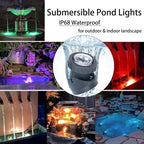 Colored Pond Lights with Timer, RGB Weighted Fountain Light IP68 Waterproof, Dimmable Outdoor Landscape Lights Fish Tank Pond Fountain Garden, 4 in Set - Image 3