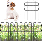 ShopLaLa Garden Fence Animal Barrier (10 Panels) 12in(L) x 16.5in(H) Small and Short White Metal Wire Fencing Decorative Flower Bed Edging for Landscape Plant Protector Dog Fences Yard Outdoor Decor by ShopLaLa